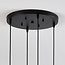 Smoked glass pendant light, 4-bulb - Livia