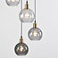 4-light pendant light Livia with glass globes