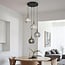 4-light pendant light Livia with glass globes