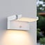 Adjustable outdoor wall light Berlin with sensor white with integrated LED