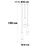 Pendant light Toine - white with golden details, 3-bulb