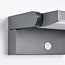 Adjustable outdoor wall light Berlin with sensor anthracite integrated LED
