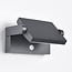 Adjustable outdoor wall light Berlin with sensor anthracite integrated LED