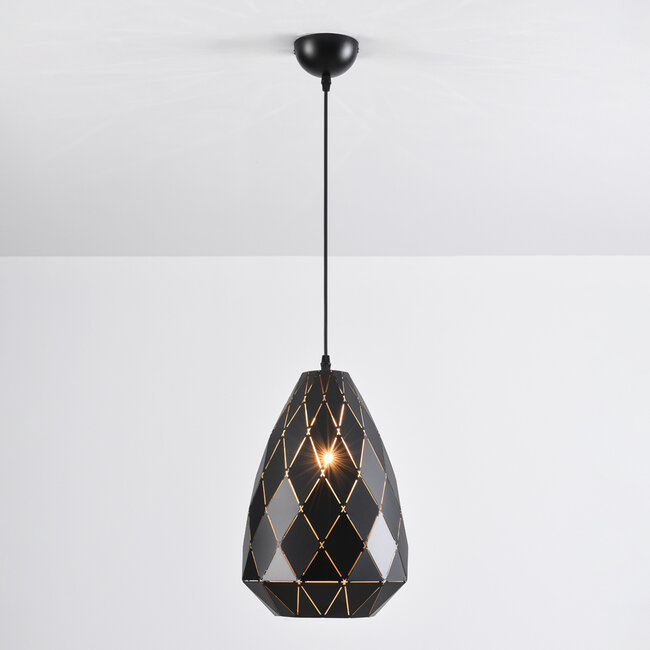 Design hanging lamp glossy black - Jupiter