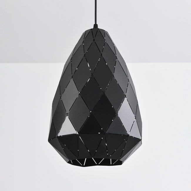 Designer pendant lamp Jupiter in glossy black