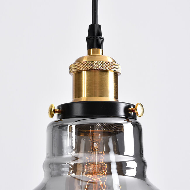 4-light pendant lamp with smoked glass - Kendall