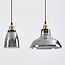 Industrial hanging lamp with smoked glass, 4-bulb - Kendall