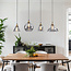 4-light pendant lamp with smoked glass - Kendall