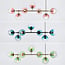 7-light designer pendant light Hepta with various colour options