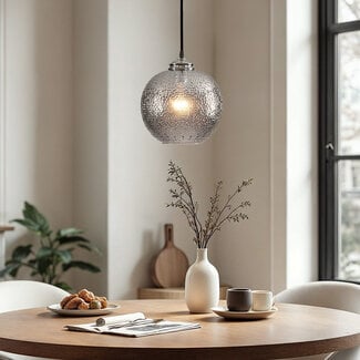 Design hanging lamp with smoked glass - Shanghai