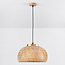 Bohemian pendant light Thane in bamboo - natural and gold