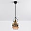 pendant light Laure - amber glass Art Deco globe