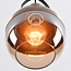 pendant light Laure - amber glass Art Deco globe