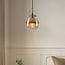 pendant light Laure - amber glass Art Deco globe