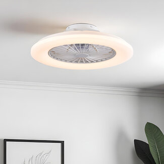 Ceiling fan with light, star effect and adjustable colour temperature - Cakir