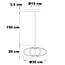 3-step dimmable pendant light Yinthe - chrome with integrated LED