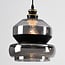 3-light pendant light Sofie in smoked glass - black