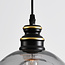 Pendant lamp with smoked glass, 3-light - Sofie