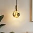 pendant light Lewis - wavy glass in gold