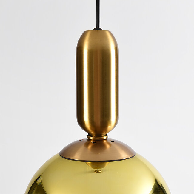 Lewis -light pendant lamp with wavy glass - Gold