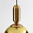 pendant light Lewis - wavy glass in gold