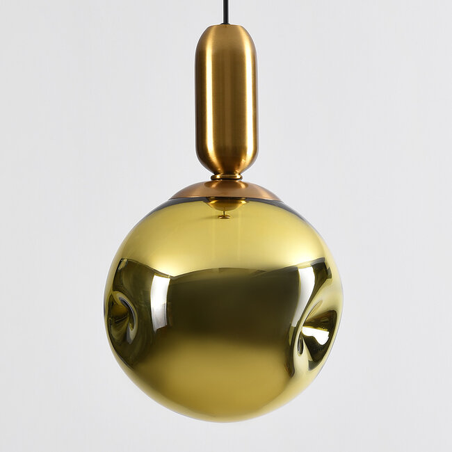 Lewis -light pendant lamp with wavy glass - Gold