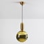 pendant light Lewis - wavy glass in gold