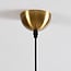 pendant light Lewis - wavy glass in rose gold