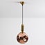 pendant light Lewis - wavy glass in rose gold
