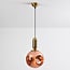 pendant light Lewis - wavy glass in rose gold