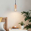 Wooden pendant light, 1-bulb - Toby