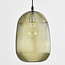 pendant light Dylan in ribbed glass - green