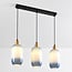 3-light pendant light Noud with gradient glass