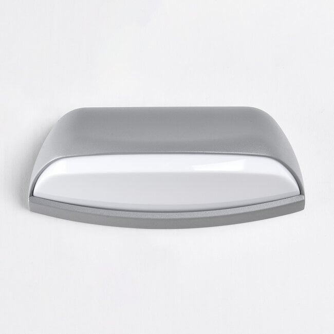 Outdoor wall light Jessy silver with integrated LED