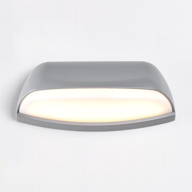 Outdoor wall light Jessy silver with integrated LED