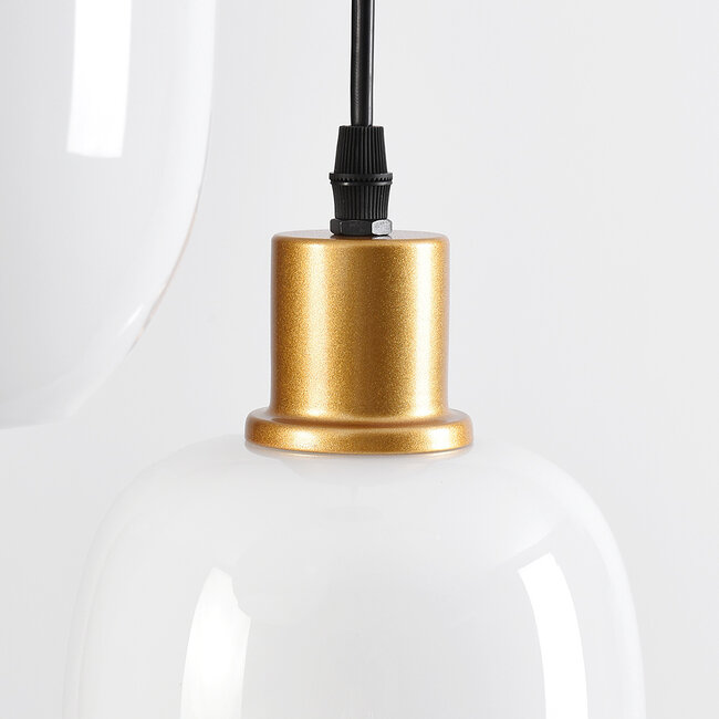 Pendant lamp with opal white glass - Laura