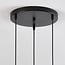 3-light pendant light Laura in opal glass - black and gold
