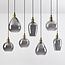 7-light pendant lamp with smoked glass - Vivienne