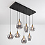 7-light pendant lamp with smoked glass - Vivienne