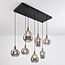 7-light pendant light Vivienne - smoked glass