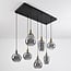 7-light pendant light Vivienne - smoked glass