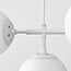 7-light pendant light Hepta - opal and clear glass, white