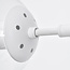 7-light pendant light Hepta - opal and clear glass, white