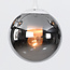 7-light pendant light Hepta - smoked glass and white