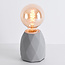 Modern table lamp in grey with concrete base - Stockholm