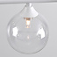 6-light pendant light Aster - white frame with clear glass globes