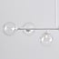 6-light pendant light Aster - white frame with clear glass globes
