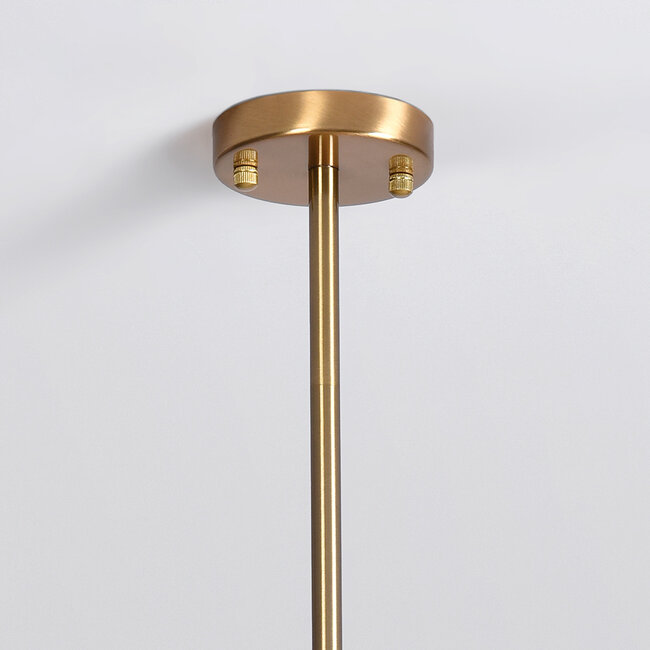 4-light designer ceiling light Asun - gold and frosted glass