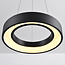 Modern pendant lamp Roundy in matte-black metal