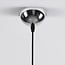 Designer pendant lamp Napoli in wavy chrome glass